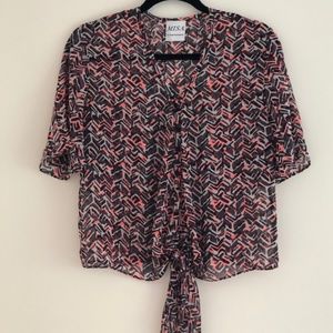 MISA Los Angeles Tie Blouse - Size Small